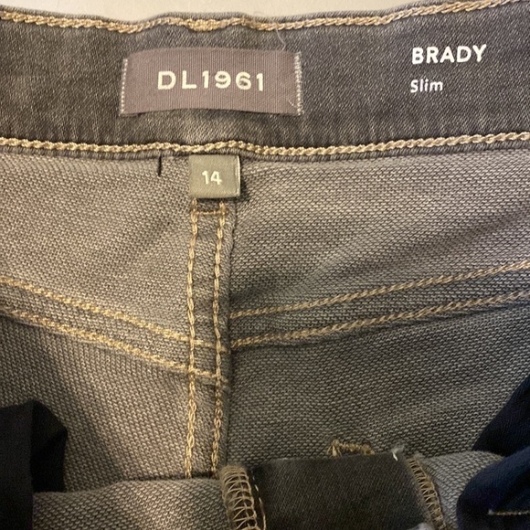 DL1961 GIRLS Perfect Fit Slim Brady In Charcoal Wash - Picture 5 of 10